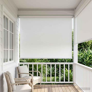 vidaXL Rolgordijn UV-bescherming Wit 80 x 230 cm Polyester, Verzenden, Nieuw