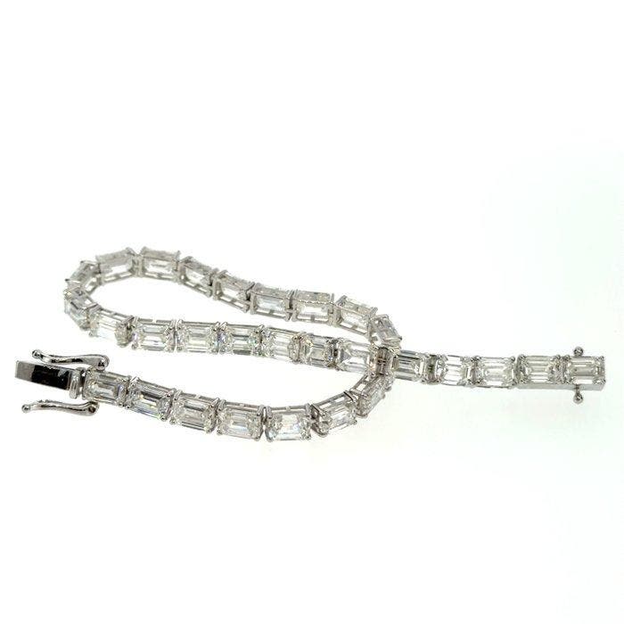 Armband - 14 karaat Witgoud - 15.33ct. tw. Diamant, Bijoux, Sacs & Beauté, Bracelets