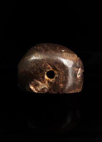 West-Aziatisch Donkerbruine hardsteen Stempelzegel met een