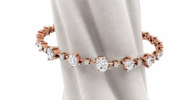 Armband - 14 karaat Roségoud - 3.64ct. tw. Diamant, Nieuw