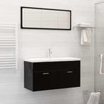 vidaXL Inbouwwastafel met kraan 91x39x18 cm keramiek wit, Verzenden, Nieuw