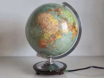 Globe - Ekskluzywny, szklany podwietlany COLUMBUS DUO