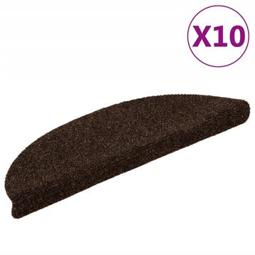 vidaXL Trapmatten zelfklevend 10 stuks 56x17x3 cm bruin, Doe-het-zelf en Bouw, Verzenden, Nieuw