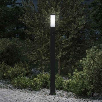 vidaXL Bolderverlichting met sensor 110 cm zwart IP44, Verzenden, Nieuw