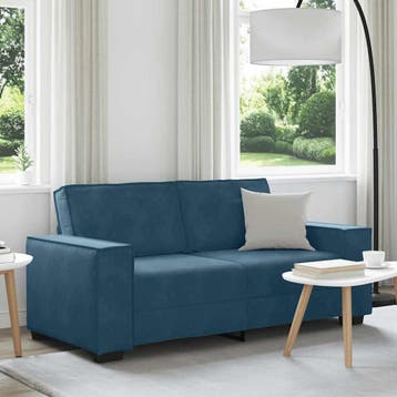 vidaXL Tweezitsbank / zetel 180x78x84 cm fluweel blauw, Verzenden, Nieuw