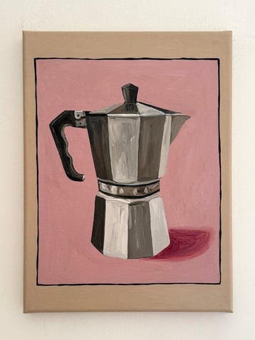 Cansu Rossi - Moka in Rose - Oil Painting
