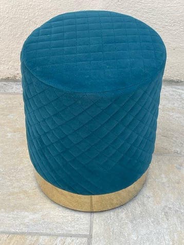 Pouf (2) - Laiton doré, Velours