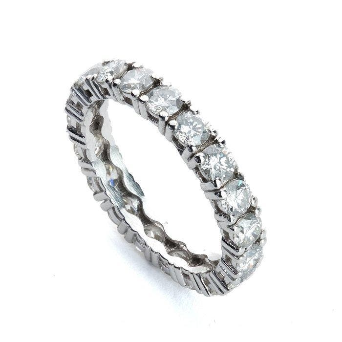 Zonder minimumprijs - Eeuwigheidsring - 14 karaat Witgoud -, Bijoux, Sacs & Beauté, Bijoux anciens