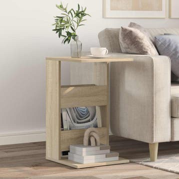 vidaXL Bijzettafel Sonoma Eik 40 x 35 x 60,5 cm Bewerkt hout, Verzenden