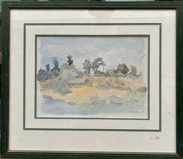 Emile Lahner (1893 – 1980) - Marine alsacienne - Vue du, Antiquités & Art