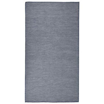 vidaXL Buitenkleed platgeweven 80x150 cm blauw, Maison & Meubles, Verzenden