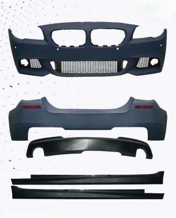 BMW F10 M-Tech Bodykit Set–Dubbele Uitlaat L+R + Sideskirts, Nieuw, Voor, BMW, Bumper