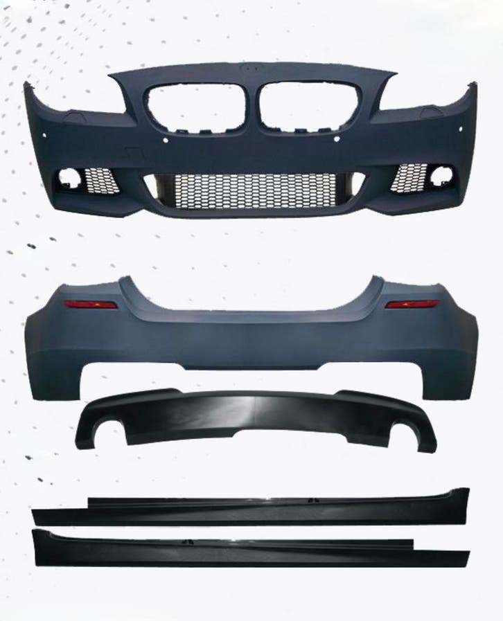 BMW F10 M-Tech Bodykit Set–Dubbele Uitlaat L+R + Sideskirts, Auto-onderdelen, Carrosserie, Voor, Achter, Links, Rechts, Bumper