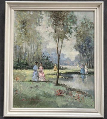 Bernard van Brugge (1925-?) - Vrouwen aan het water