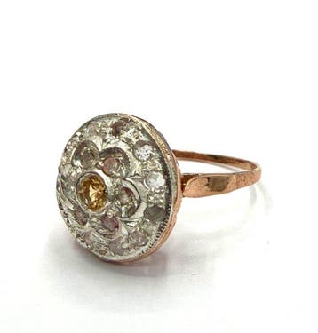 Zonder minimumprijs - Ring - 9 kt. Roségoud, Zilver Spinel -, Nieuw