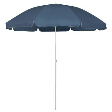 vidaXL Strandparasol 240 cm blauw, Tuin en Terras, Verzenden, Nieuw