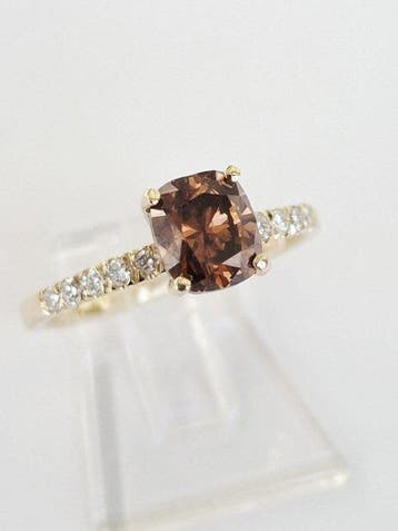 Verlovingsring - 14 karaat Geel goud - 1.27ct. tw. Diamant