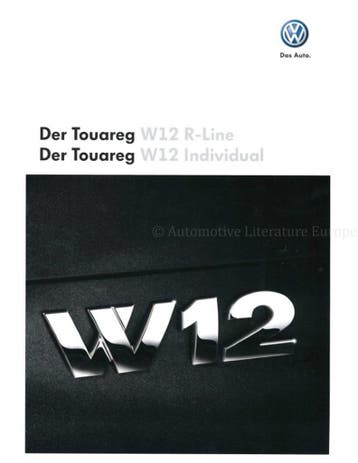 2008 VOLKSWAGEN TOUAREG W12 R-LINE/W12 INDIVIDUAL SPORT BR.., Ophalen of Verzenden, Nieuw