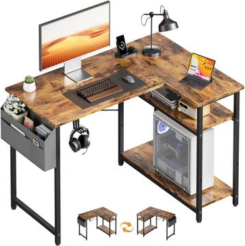 Bureau - Computertafel - Computerbureau - 120x50 cm - Bruin, Verzenden, Nieuw