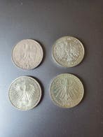 Duitsland, Bondsrepubliek 10 Deutsche Mark 4x 1987/1990, Postzegels en Munten, Munten | Europa | Niet-Euromunten