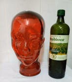 Mannequin - Orange head - mannequinhoofd - Glas