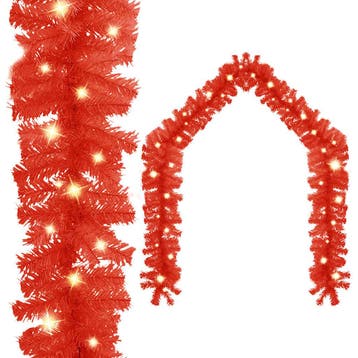 vidaXL Kerstslinger met LED-lampjes 20 m rood, Divers, Noël, Verzenden