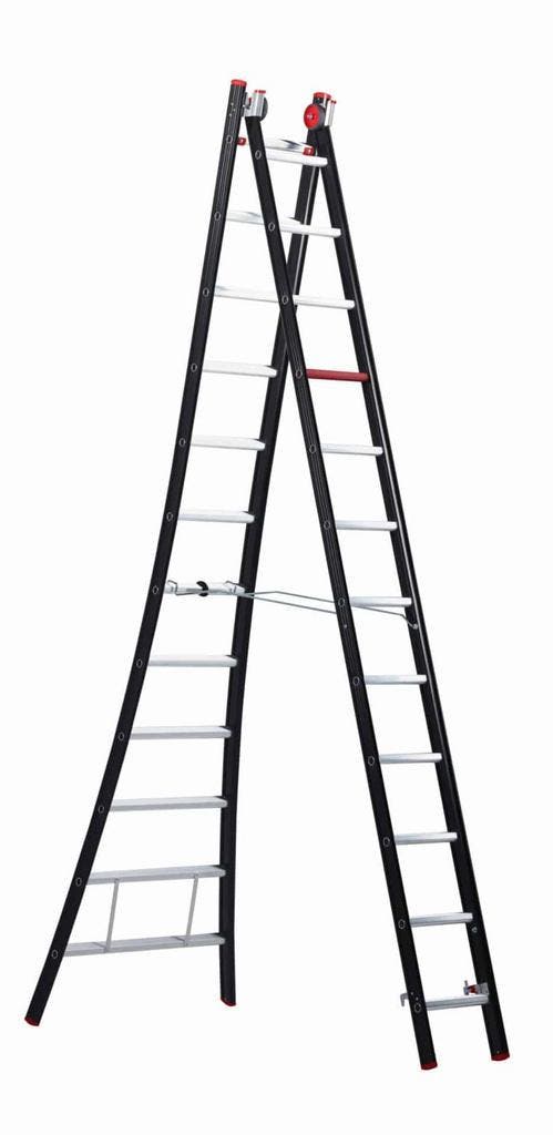 Altrex 2-delige reformladder Nevada 2×12 sporten, Doe-het-zelf en Bouw, Ladders en Trappen, 4 meter of meer, Opvouwbaar of Inschuifbaar
