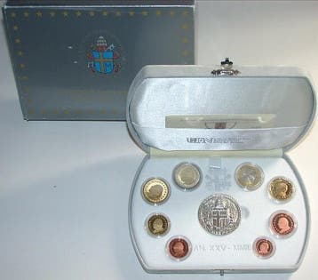 Munten set 1 Cent-2 Euro + zilver medaille 2003 Vatikan J..., Verzenden, België