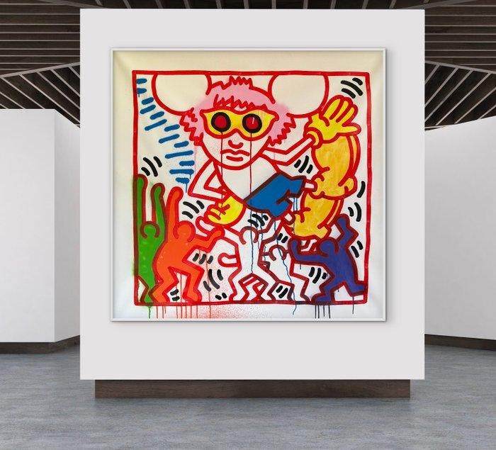 Freda People - Super Rare Haring XL, Antiek en Kunst, Kunst | Schilderijen | Modern