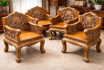 Zitgroep (5) - Teak, andere - Teakhout Indonesië zithoekset