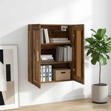 vidaXL Wandkast Muurmontage Oud hout 69,5 x 34 x 90 cm, Huis en Inrichting, Kasten | Wandmeubels, Verzenden, Nieuw