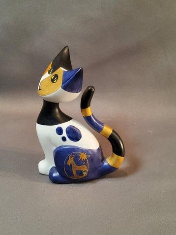 Goebel - Beeldje - Wachtmeister Katze Steinbock - Porselein, Antiek en Kunst