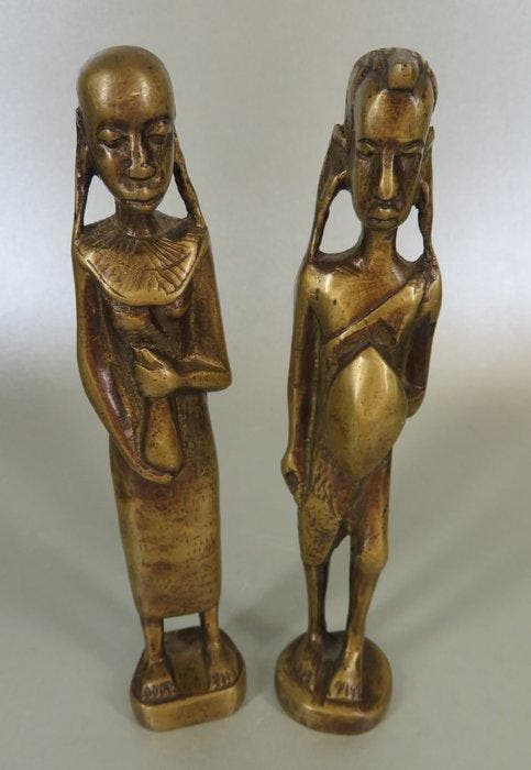 Man & Vrouw - West Afrika (Zonder minimumprijs), Antiquités & Art, Art | Art non-occidental