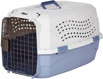 Amazon Basics transportbox 2 deuren 58x38x33 cm blauw, Dieren en Toebehoren, Ophalen of Verzenden, Nieuw