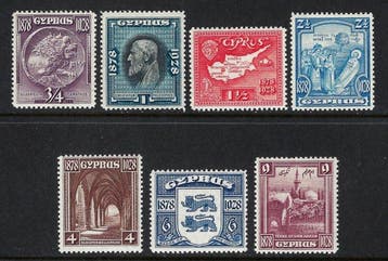 Cyprus 1928 - 50e verjaardag van de Britse heerschappij –, Postzegels en Munten, Gestempeld