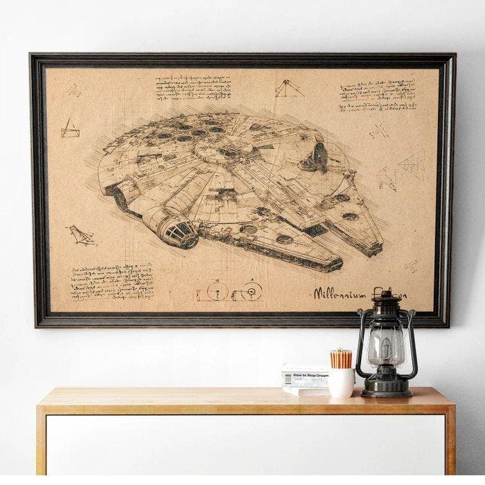I_KONIQ - Millenium Falcon in Da Vinci Style, Verzamelen, Film en Tv
