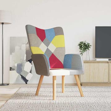 vidaXL Relaxstoel patchwork stof, Verzenden
