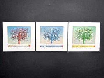 Set of 3 Little Tree Series - A Little Red Tree A Little