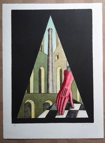 Giorgio De Chirico (1888-1978) - Il guanto (Il guanto rosso)