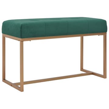 vidaXL Bankje 80 cm fluweel groen, Verzenden, Nieuw