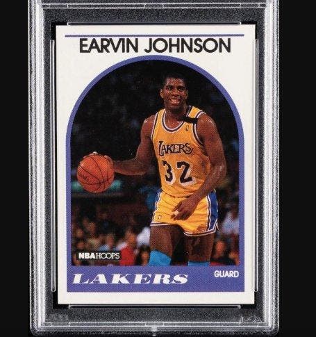 1989 NBA Hoops Magic Johnson #270 - PSA 9 - 1 Graded card, Verzamelen, Stickers