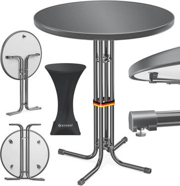 Statafel - Bartafel - Partytafel - 60 cm - Zwart - KESSER®, Verzenden, Nieuw