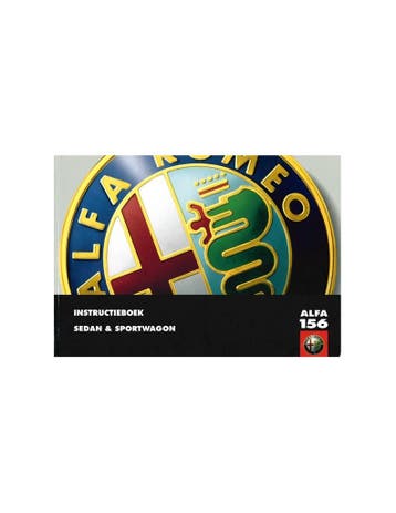 2000 ALFA ROMEO 156 + SPORTWAGON INSTRUCTIEBOEKJE NEDERLANDS, Ophalen of Verzenden