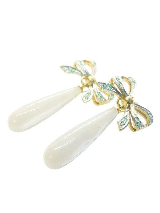 Zonder minimumprijs - Oorbellen - 9 kt. Zilver, Geel goud, Bijoux, Sacs & Beauté, Boucles d'oreilles