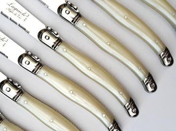 Laguiole - 12x Steak Knives - Pearl - style de -