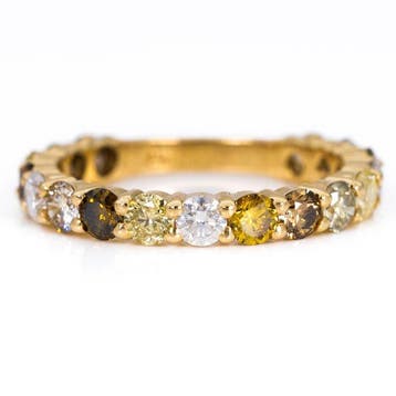 Zonder minimumprijs - Ring - 14 karaat Geel goud - 1.95ct.