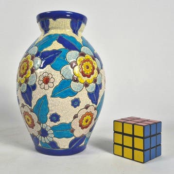 Boch Frères Keramis - Vase - D2542 - F1264 - Faience -, Antiek en Kunst