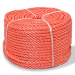 vidaXL Touw gedraaid 12 mm 500 m polypropyleen oranje, Verzenden