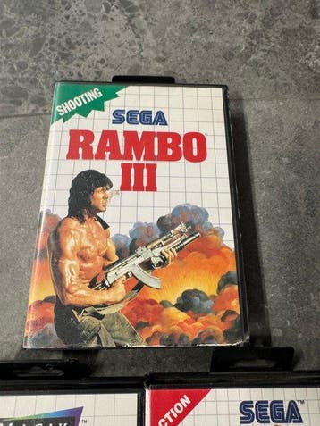 Sega - Master System - Rambo III- PacMania - Indiana Jones -, Nieuw