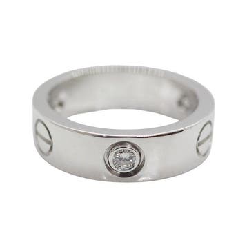 Cartier - Ring - Love - 18 karaat Witgoud - 3 Diamanten, Handtassen en Accessoires, Ringen, Nieuw